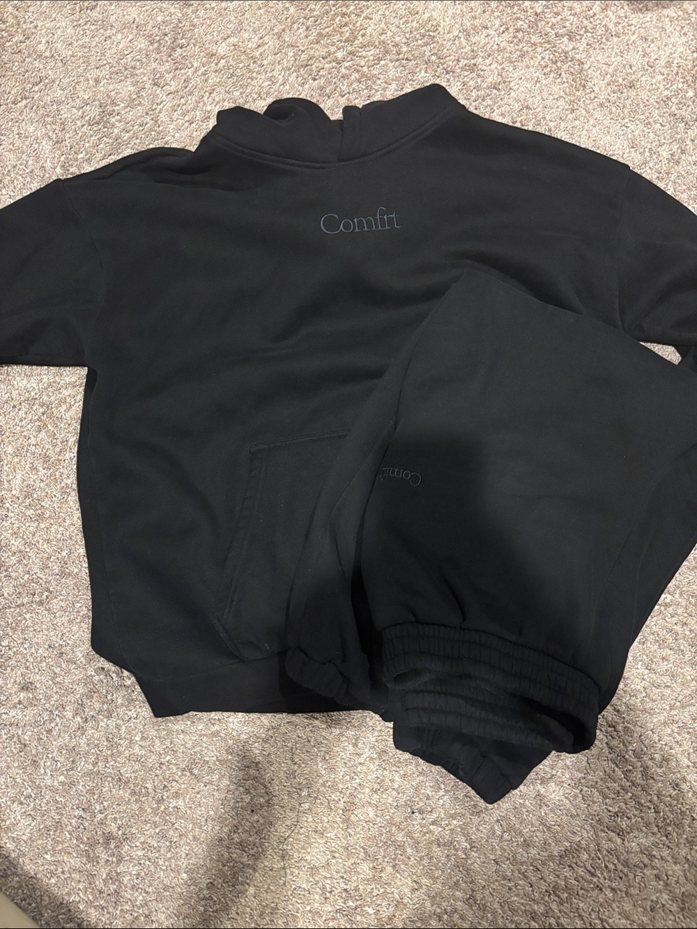 COMFRT Black Sweatsuit 3X Bottom/2X top